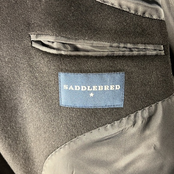 Saddlebred Men's 3 Button Winter Formal Trench Coat - Picture 7 of 12